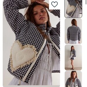 Women's Gingham Heart Patch Jacket